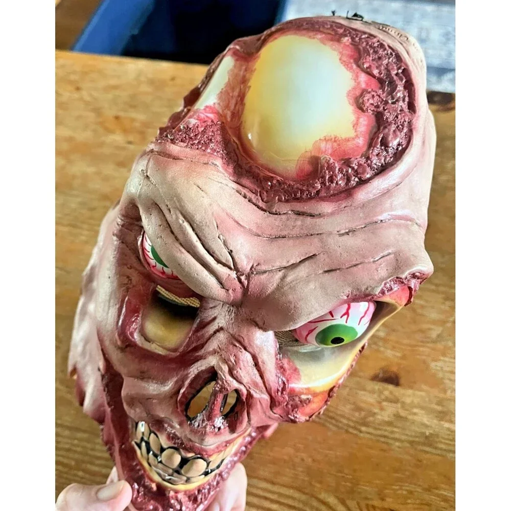Zombie Mask Amazing Skull Halloween Decor Plastic / Latex Costume Gory Gross